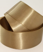 Gold Leaf ( Col 160 ) Double Faced Satin Ribbon x 20 Metre Roll