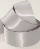 Silver Coin ( Col 920 ) Double Faced Satin Ribbon x 20 Metre Roll