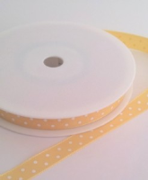 Yellow with White Dots Grosgrain 10mm x 20m