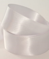 White ( Col 910 ) Double Faced Satin Ribbon x 20 Metre Roll