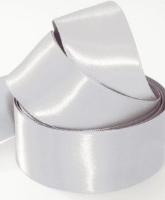 Dolphin / Silver ( Col 925 ) Double Faced Satin Ribbon x 20 Metre Roll
