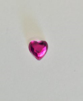 Crystal Heart Self Adhesive 6mm Fuchsia pack 100