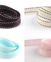 Grosgrain Ribbon with stitching detail 15mm x 100M roll