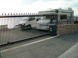 Steel Industrial Gates For Bussines Parks In North Wales