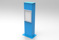 Blue Acrylic Suggestion Box, Tower
