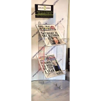 Perspex&#174; Acrylic News Stand two shelf