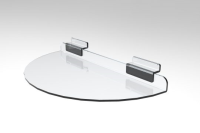 Semi Circular Slatwall Acrylic Shelf