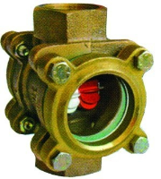Brass Flow Indicator With Twin Rotor