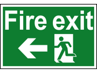 Safety Sign - Fire Exit Running Man Arrow Left