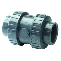 UPVC Plain Double Union Spring Check Valve (EPDM Seals)