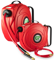 9 Mtr Compact Retractable Air Hose Reel - Red Case & Hose