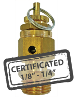 Calibrated Safety Relief Valves c/w Certificate 1/8" - 1/4"