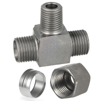 Tee - c/w Metric Taper (keg) Thread on the Branch-LL/L/S Series