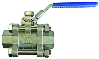 St/St Three Piece Lever Ball Valve