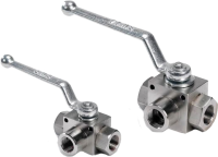 St/Steel 3 Way Ball Valve L Port