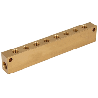 Un-Equal Manifold Block - Brass