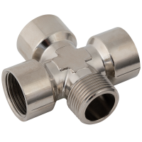 Equal Cross BSPT x BSPP Nickel Plated