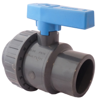 UPVC Standard Plain Single Union Ball Valve (EPDM Seals)