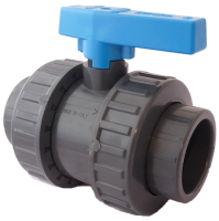 UPVC Standard Plain Double Union Ball Valve (EPDM Seals)