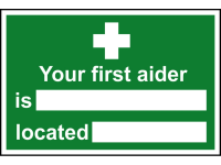Safety Sign - Your First Aider is Located