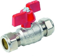 T Handle Ball Valve WRAS Approved Compression Ends