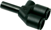 Y Unequal Connector with Stem