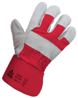 Chrome Leather Red Rigger Glove