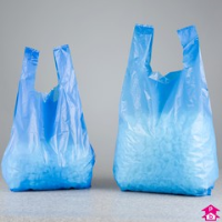 Blue Vest Carrier Bags