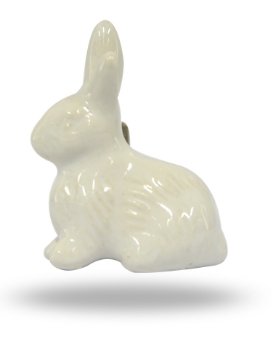 Ceramic White Rabbit Knob