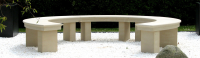 Curved Section Cast Stone Benches