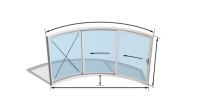 Bespoke Curvaglide Curved Glass Sliding Doors W3F