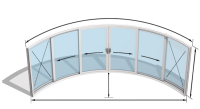 Bespoke Curvaglide Curved Glass Sliding Doors W6F