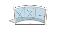 Bespoke Curvaglide Curved Glass Sliding Doors W3-2F