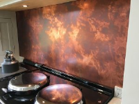 Distressed Copper Kitchen Backsplashes