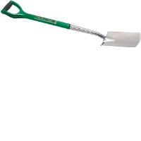 Draper 14418 Soft Grip Treaded Border Spade With An Offset Handle In Stainless Steel