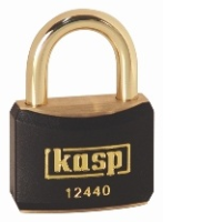 124 40mm Keyed ALike Coloured Brass Padlock In Black K12440BLAA1