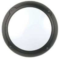 16w 2D High Frequency Mini Bulkhead Fitting In Black With Opal Diffuser