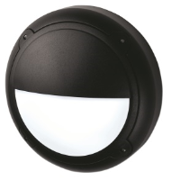 16w 2D High Frequency Mini Bulkhead Eyelid Fitting In Black With Opal Diffuser