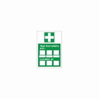 Your First Aiders Are Sign - 450mm x 600mm