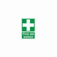 First Aid Station Sign With Symbol - 200mm x 300mm