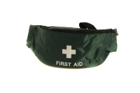 1 Person First Aid Kit in Green Bum Bag