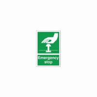 Emergency Stop Sign - 200mm x 300mm