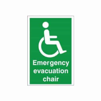Emergency Evacuation Chair First Aid Sign - 200mm x 300mm