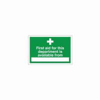 First Aid For This Department Sign - 300mm x 200mm
