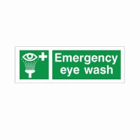 Emergency Eye Wash First Aid Sign - 300mm x 100mm