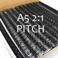 Binding Wires A5 2:1 Pitch - Black No 10 (16mm) A5 - 1 Box