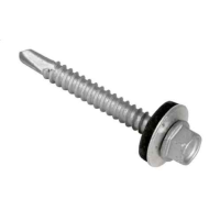 Hexagon Head Self Drilling Screws With EPDM Washer For Light Section Zinc Plated