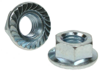 METRIC SERRATED FLANGE NUTS ZINC PLATED