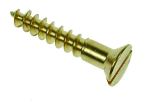 SOLID BRASS SLOTTED COUNTERSUNK WOODSCREWS.