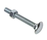 CARRIAGE BOLT ZINC PLATED STEEL WITH NUTS